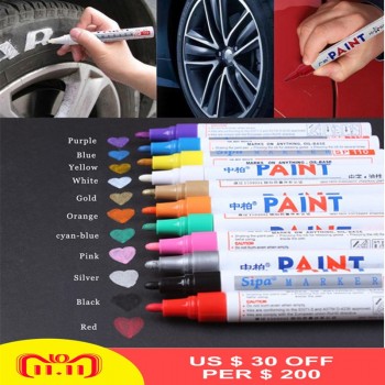 Waterproof Paint Car Care Wheel Tire Pen Mark Oily Car Rubber Tire Tread Metal Permanent Paint Marker Pen