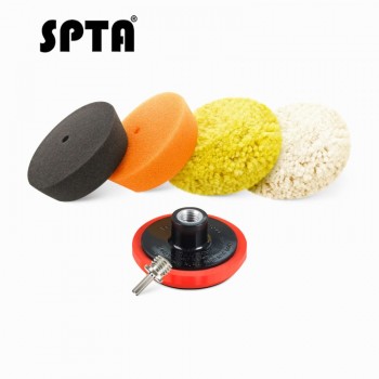 SPTA 3 Mini Buffing and Polishing Pad Buffing Pads Kit , Backing Plate, and 1/4 Drill Adapter --Select Color