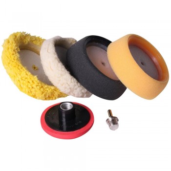 SPTA 3 Mini Buffing and Polishing Pad Buffing Pads Kit , Backing Plate, and 1/4 Drill Adapter --Select Color