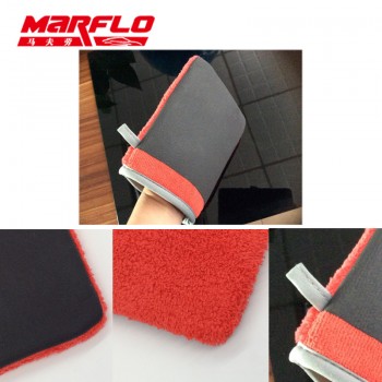 MARFLO Car Wash Mud Magic Clay Bar on Mitt Microfiber Superfine Fiber Coral Fleece Clother Towel