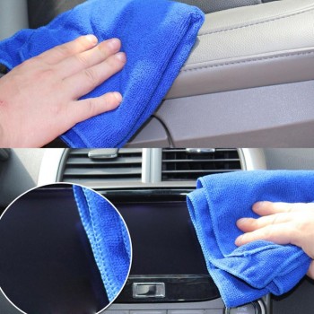 22*22CM Car Wash Microfiber Towel Auto Cleaning Drying Cloth Hemming Care Cloth Detailing Polishing Towels Duster