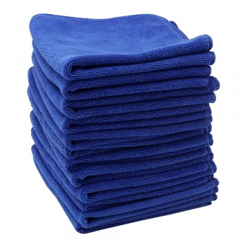 BORUiT 12PCS Car Wash Towel  30*30cm Soft Microfiber Fiber Absorbent Polish Wash Cloth Absorbent Dry Cleaning Buffing Fleece Kit