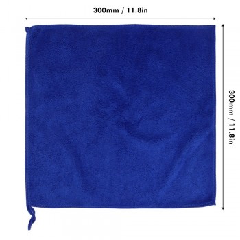BORUiT 12PCS Car Wash Towel  30*30cm Soft Microfiber Fiber Absorbent Polish Wash Cloth Absorbent Dry Cleaning Buffing Fleece Kit