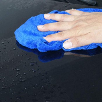 BORUiT 12PCS Car Wash Towel  30*30cm Soft Microfiber Fiber Absorbent Polish Wash Cloth Absorbent Dry Cleaning Buffing Fleece Kit