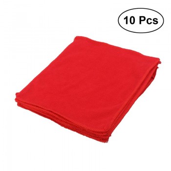 VORCOOL 10pcs 25x25cm Car Cleaning Towels Microfiber Auto Car Washcloth Drying Cloth Valeting Polishing Duster