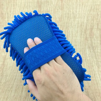 Microfiber Towel Sponge Glove for Car Washing Cleaning Auto Suede Microfibre Towels Automobile Deatailing Care Clean Accessories