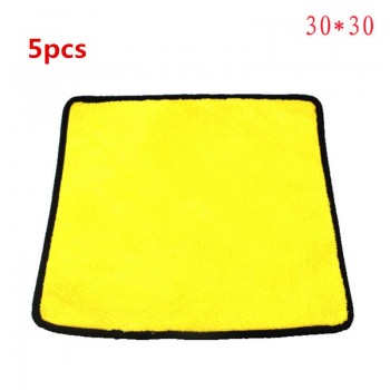 5PCS 800GSM 45cmx40cm Super Thick Plush Microfiber Car Cleaning Cloths Car Care Microfibre Wax Polishing Detailing Towels Soft