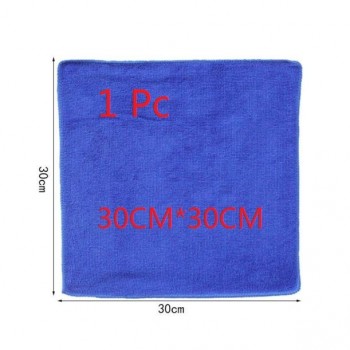 7 Pcs 30cm*30cm Blue Multi-function Towel Absorbent Car Wash Cloth Auto Detailing Care Car Soft Microfiber Cleaning Towels #A