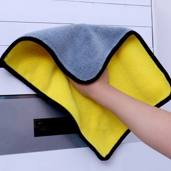30*30cm Car Care Polishing Wash Towel Plush Double-sided coral fleece Washing Drying Towel Strong Thick Plush Car Cleaning Cloth