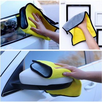 30*30cm Car Care Polishing Wash Towel Plush Double-sided coral fleece Washing Drying Towel Strong Thick Plush Car Cleaning Cloth