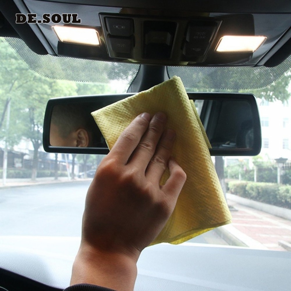 Auto Accessories Single Embossed Synthetic Deerskin Towel PVA Car Wash Towel Car Detailing Car Towel 43*32CM