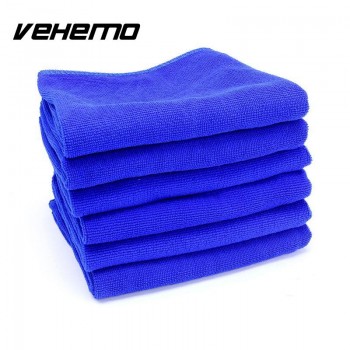 Vehemo  5Pcs Large Detailing Soft Absorbent Wash Cloth Car Auto Care Microfiber Cleaning Towels Duster