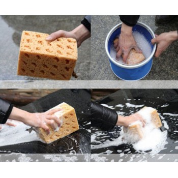 Fashion New Practical Yellow Nonslip Sponge Towel Washing Cleaner Tool For Car Auto Car cleaning auto accessorie