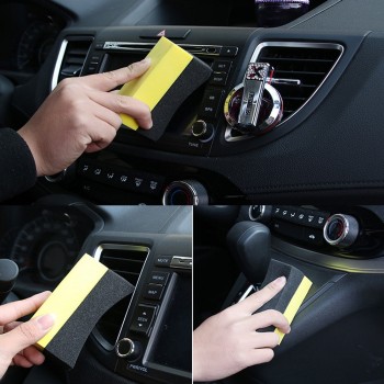 2pcs U Shape Car Cleaning Sponge Towel Tire Waxing Polishing Compound Washing Pad Brush High cost performance