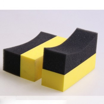 2pcs U Shape Car Cleaning Sponge Towel Tire Waxing Polishing Compound Washing Pad Brush High cost performance