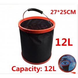 Outdoor Coating Bucket Folding Bucket Portable fishing Camping Hiking Fishing Bucket Tackle Tools camping wash water bucket