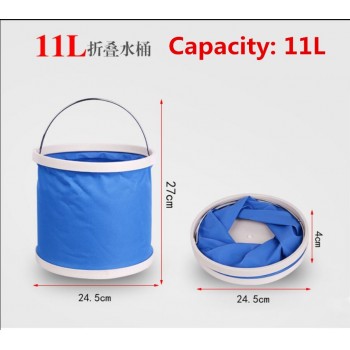 Outdoor Coating Bucket Folding Bucket Portable fishing Camping Hiking Fishing Bucket Tackle Tools camping wash water bucket