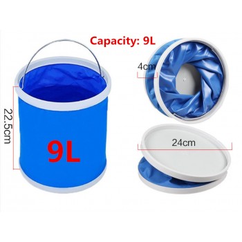 Outdoor Coating Bucket Folding Bucket Portable fishing Camping Hiking Fishing Bucket Tackle Tools camping wash water bucket