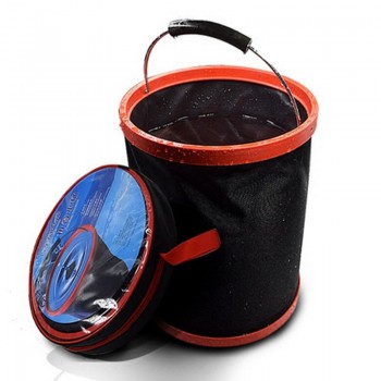 Mling 12L Oxford 2000D Fabric PVC Coated Waterproof Folding Bucket for Outdoor Fishing Camping Car Wash Fishing Tackle Box