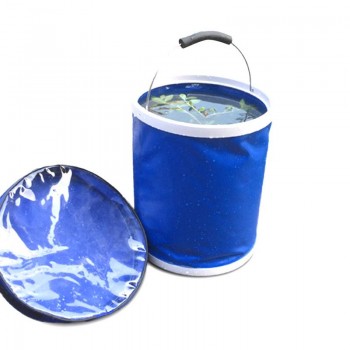 Oxford Cloth Plus PVC Car Cleaning Bucket Waterproof 13L Collapsible Wash Thick Portable Folding Bucket Telescopic Fishing Bag