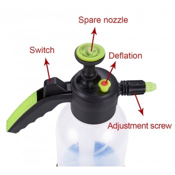 2L Car Cleaning Water Spray Pressure Sprayer Bottle  Multi-Purpose Sprayer Garden Hand Pressed Watering Pot for Household Plant