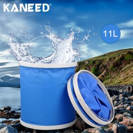 11L folding portable car wash bucket waterproof oxford buckets outdoor washing cleaing fishing camping auto accessories blue