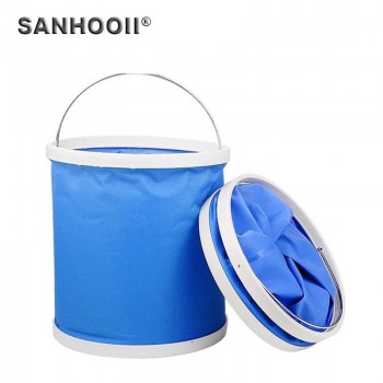 SANHOOII 11L Outdoors Fishing Essential Portable Folding Bucket Car Wash Bucket Art Painting Brush Washing Color Random