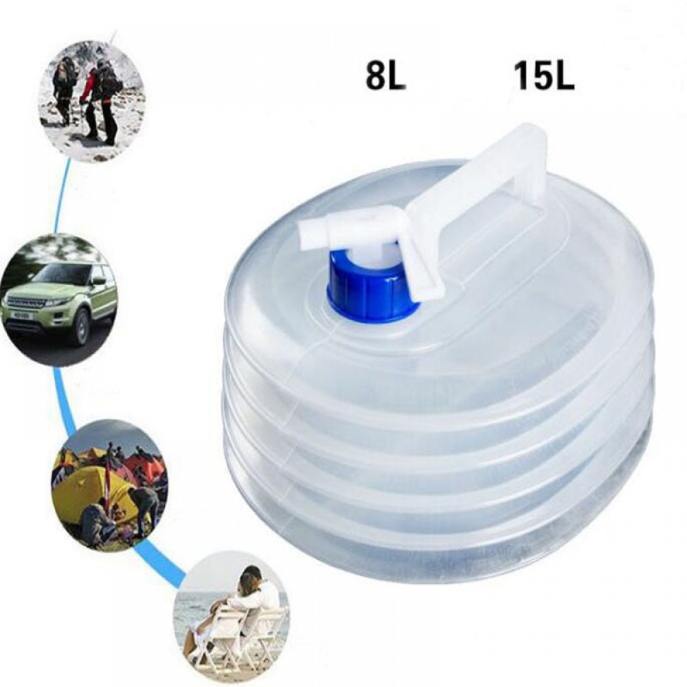 YG 8L/15L Portable Folding PE Water Bottle Compression Outdoor Camping Car Collapsible Water Bag Foldable Bucket