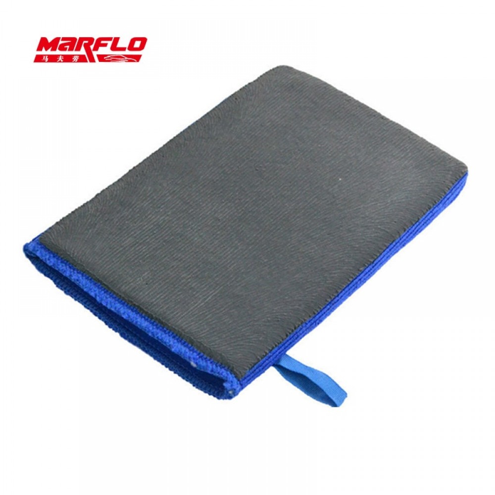 MARFLO Car Care Maintenance Tools Magic Clay Glove Blue Mitt Microfiber Auto Detailing Cleaner Washer