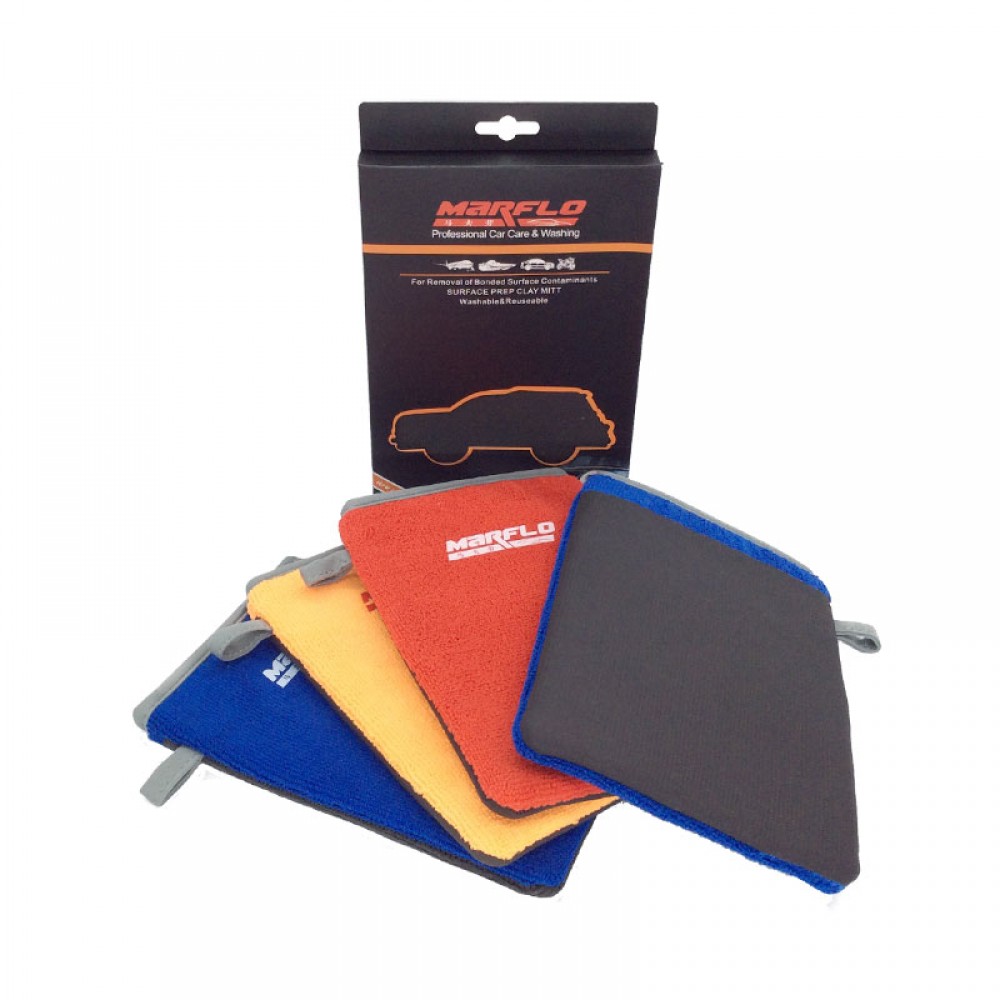 Car Clay Bar Mitt Washing Gloves Surface Cleaning Towel Wash Cloth Marflo Clay Eraser Mitt for Car Detailing and Polishing