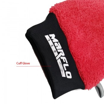Marflo Car Wash Glove with Cuff Magic Clay Mitt Microfiber Magic Clay Bar on the Glove and Mitt for Paint Care
