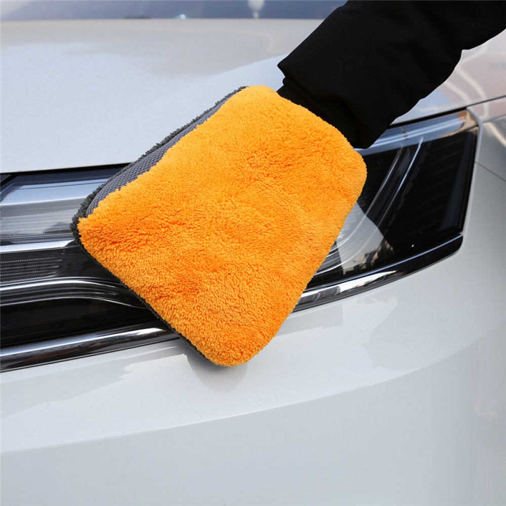 1 Piece 25x17cm Microfiber Plush Auto Detailing Soft Washing Mitten Washing Glove Tools Glass Dust Cleaner