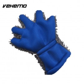 Vehemo Cleaning Glove Car Wash Glove Cleaning Cloth Chenille Full Finger Hard Wearing Washing Cleaning Tool Automobile Towel