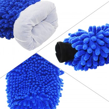 Car Wash Gloves Microfiber Car Motorcycle Cleaning Care Detailing Tools Chenille Soft Towel For Automotives Household Wash Glove