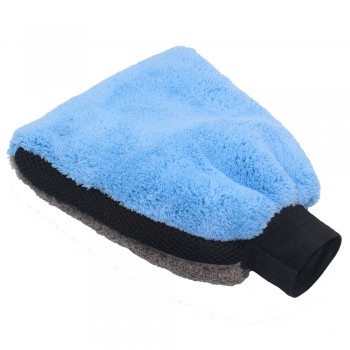 Auto Car Accessories Blue And Gray Two Sided Coral Velvet Gloves Car Wash Gloves Automobile Supplies Soft Microfiber  Gloves