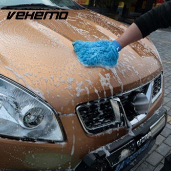 Vehemo Cars Multicolor Car Washing Glove Gloves Quality Universal Double Sided Washing Washing Glove Cleaning Supplies Flannel