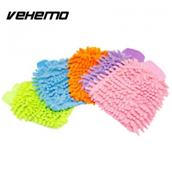 Vehemo Cars Multicolor Car Washing Glove Gloves Quality Universal Double Sided Washing Washing Glove Cleaning Supplies Flannel