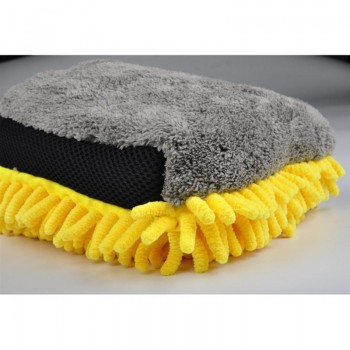 1pc Car Wash Microfiber And Chenille Washer Mitt With Waterproof Liner Inside Ultra Soft Car Washing Mit Cleaning Cleaner