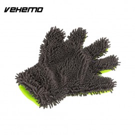 VEHEMO Chenille Full Finger Brush Car Wash Glove Polishing Cleaning Tool Automobile Premium Quality Towel Washing Car Care