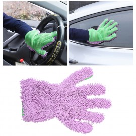 1pc Double Side Car Cleaning Gloves Coral Plush Car Wash Glove Multifunction Cleaning Wipe Dust Glove Wash Sided Auto Supply