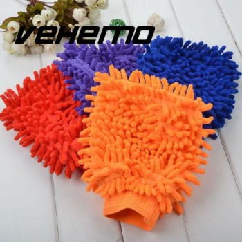VEHEMO Cars Multicolor Home Double Sided Car Washing Glove Clean Washing Glove Flannel Washing Gloves Cleaning Supplies