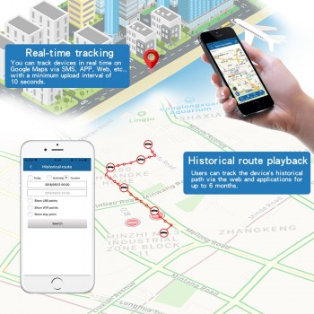 TK905 Waterproof Car GPS Tracker Magnet Vehicle GPS Locator Real Time Lifetime Free Tracking/APP 5000mAh Battery Standby 90Days