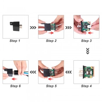 Relay GPS Tracker Car GPS Locator Cut Off Fuel Hidden Design GSM GPS Car Tracker Google Maps Realtime Track Shock Alarm Free APP