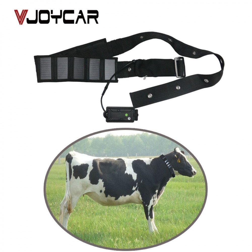 VJOYCAR Cow GPS Tracker Solar Panel Collar Big Rechargeable Battery 5000mAh For Cattle Horse Camel Big Animal Real Time Tracking