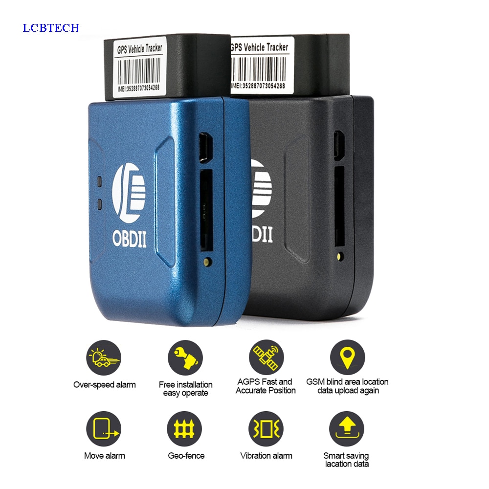 TK206 OBD2 GPS GPRS Real Time Tracker Car Vehicle Tracking System With Geofence Protect Vibration Cell Phone SMS Alarm Alert