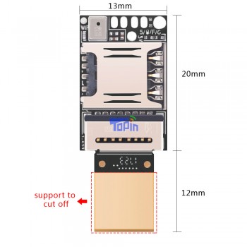 Smallest ZX618 PCBA Wifi LBS GSM Tracker Positioning TF card Voice Recording Indoor Accuarcy 10m Mini 20*13mm Voice Monitoring