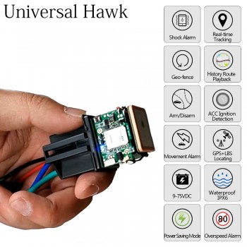 Car Tracking Relay GPS Tracker Device GSM Locator Remote Control Anti-theft Monitoring Cut off oil power System APP