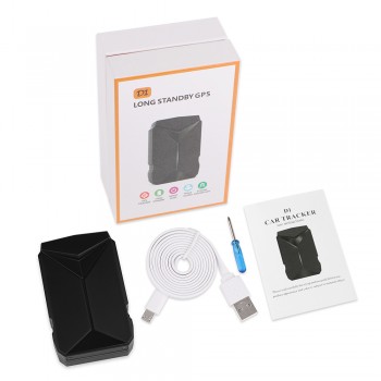 Car GPS Tracker Vehicle GPS Locator D1 Waterproof Magnet Standby 180 Days Real Time GPS LBS Position Lifetime Free Tracking