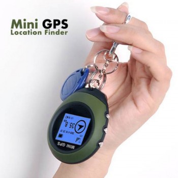 Podofo Mini GPS Tracker Tracking Device Travel Portable Keychain Locator Pathfinding Motorcycle Vehicle Sport Handheld Keychain