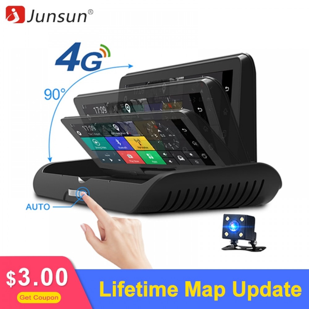 Junsun 7.84 Auto 4G ADAS Car DVR Dash Cam FHD 1080P Rear View Camera Dual Lens recording Car DVRs recorder GPS rearview mirror